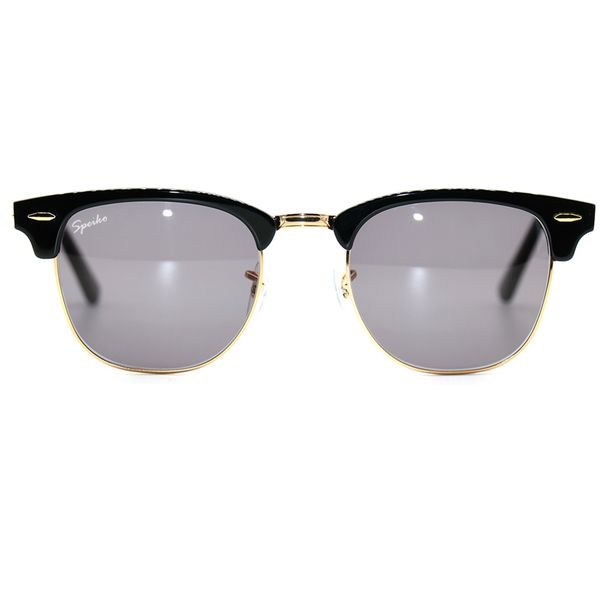 

luxury designer classical 3016 half-rim sun speiko men women half rimless sun can be myopia sunglasses grey uv-400, White;black