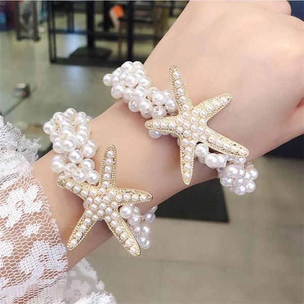 

hair accessories starfish bees pearl elastic bands fashion ring ponytail holder headband rubber band for women girls