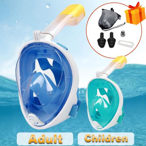 

outdoor underwater scuba snorkeling anti fog mask set diving full face respiratory masks safe and waterproof swimming equipment