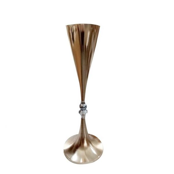

vases 14pcs)good price 69cm height wedding decorations gold plated candelabra flower bowl floral stand table center pieces