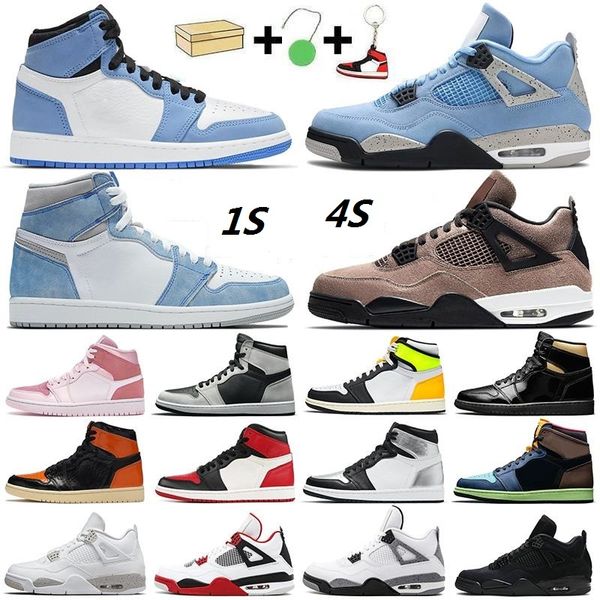 

Jumpman 1s High OG shoes Obsidian UNC University Blue Twist What The Mens Basketball Shoe Black Cat Bred 4 4s Sail Guava Ice Women Sneakers 36-47, Shoe lace