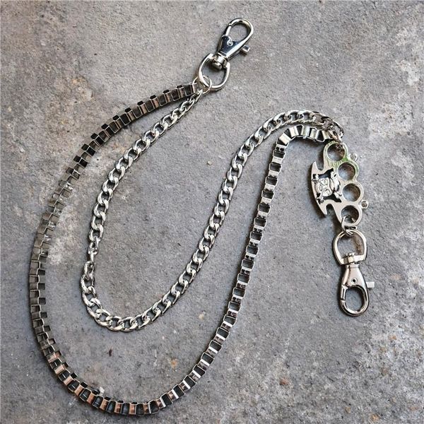 

keychains fashion men jewelry jean wallet chain 3 layer waist punk hook silver trousers pant belt keychain dr207