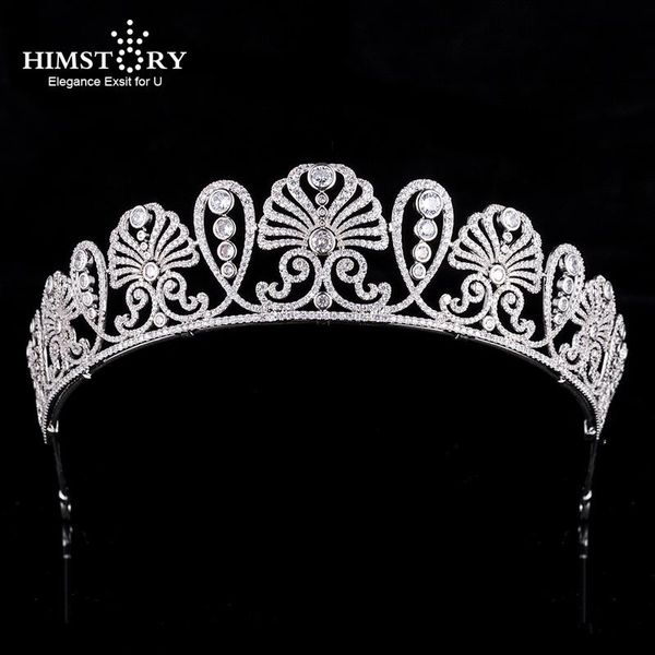 

hair clips & barrettes himstory japanese wedding headband high-grade cubic zirconia flower tiaras crown bridal head accessories, Golden;silver
