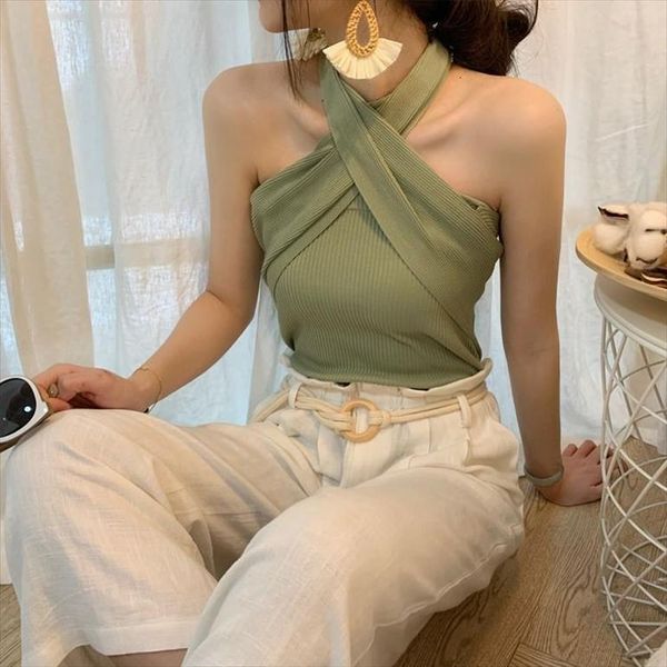 

corset off neck womens tanks tube ice silk knitted vest tank crop, White