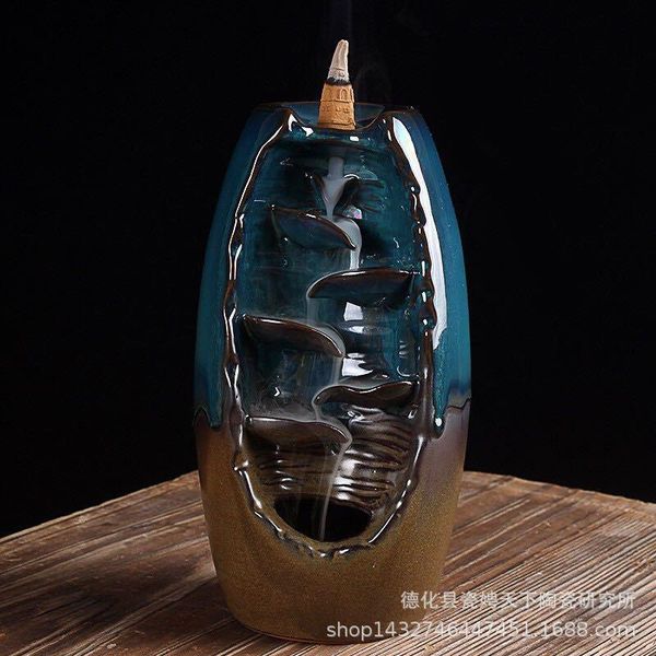 

fragrance lamps layer by backward incense stove vase ceramic sandalwood household decoration handicraft