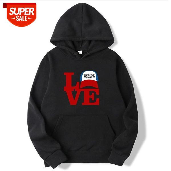 

stranger things men's hoodies spring autumn male casual pullover thick oversize sweatshirts sport hip hop male hoody streetwear #vi07, Black