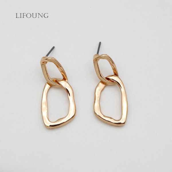 

dangle & chandelier irregular earrings drop zinc alloy metal hollow earring simple gold links cute charm vintage fashion jewelry 2021125, Silver