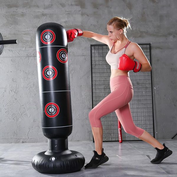 

boxing punching bag boxing muay thai inflatable tumbler decompression punching sandbag for kid force core training tool