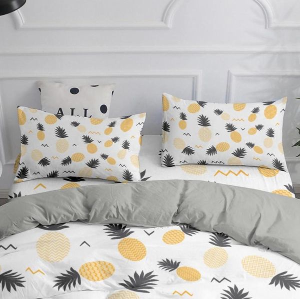 

bedding sets pineapple printed plant duvet cover luxury set twin/full//king size