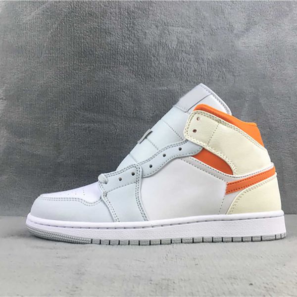 

2021 jumpman women's basketball shoes men's 1 s white gray orange outdoor sportshwt1