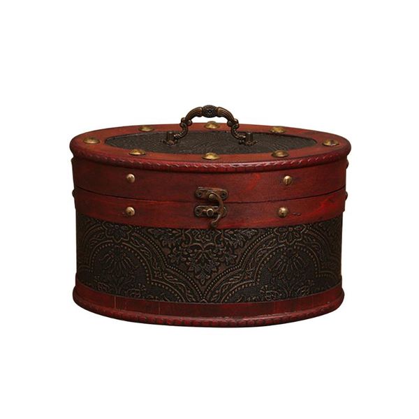

storage bottles & jars delicate ancient chinese style oval tea leaves cake box display organizer wooden package gift