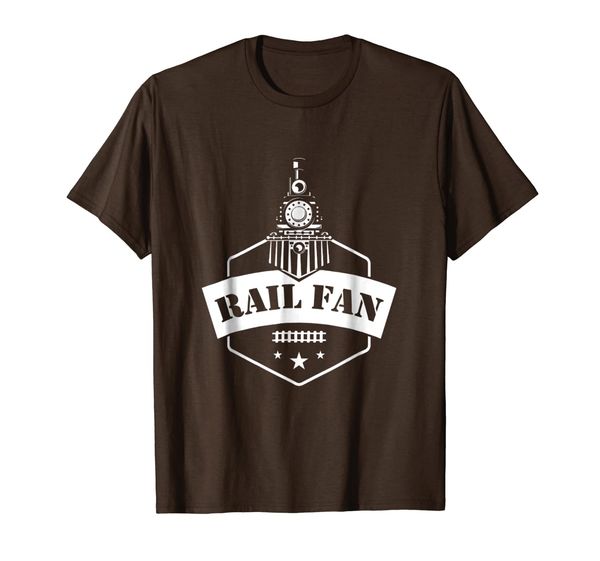 

railfan railway locomotive t-shirt for steam engine fans, White;black