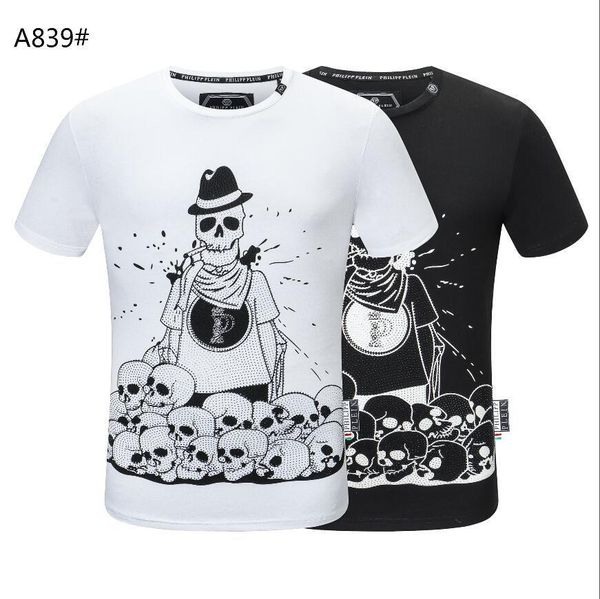 

men wholesale luxury diamond design tshirt fashion t-shirts men funny t shirts and tees @741, White;black