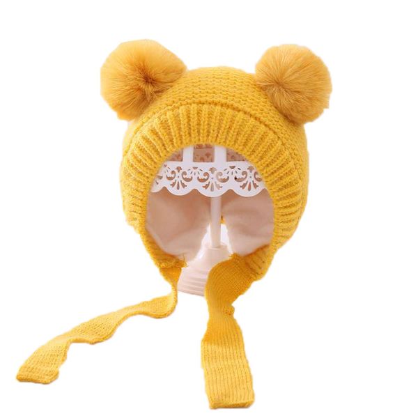 

2020 children's hat autumn and winter ear protection female baby wool hat warm cute super cute boy girl princess baby cap, Blue;gray