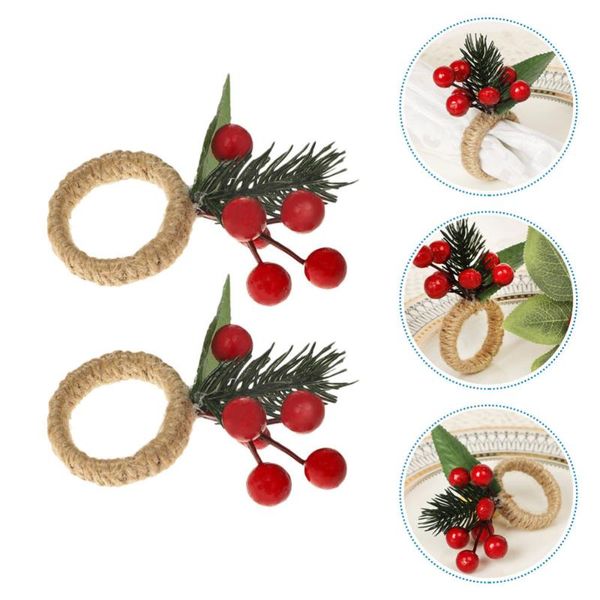 

napkin rings 2pcs christmas ring decorative pine cone buckle table decoration