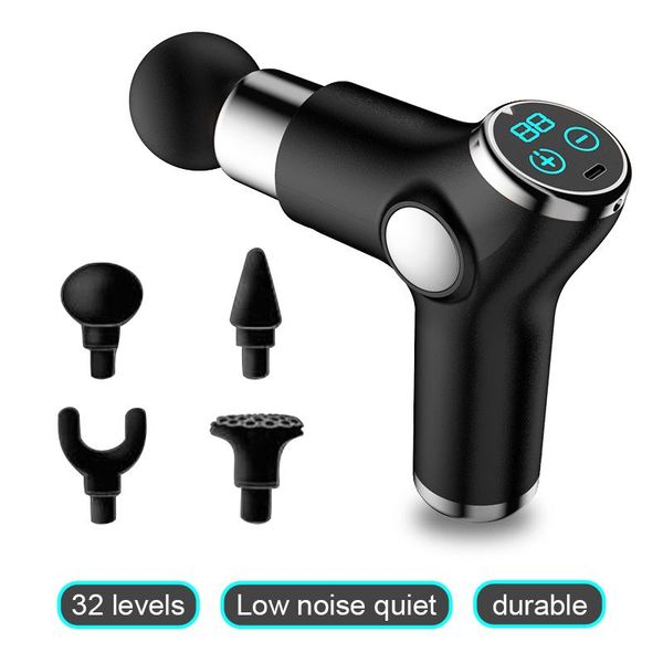 

mini electric massage gun back neck body to lose weight exercising fitness pain relief muscle relax massager machine lcd display