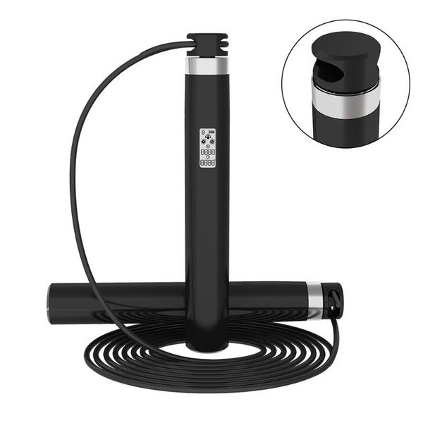 

smart jump rope fitness sport ropes skipping app bluetooth connection usb charging electronic skipping rope with lcd screen