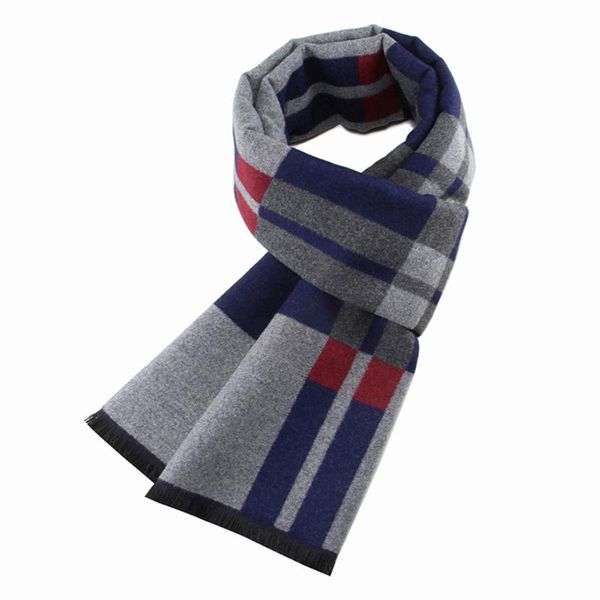

fashion women print scarf checkered pattern fuzzy comfortable winter cold protection men's fashion multi-purpose shawl scarf, Blue;gray
