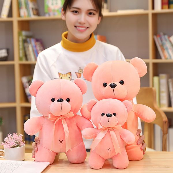 

Colored plush toys custom down cotton standing panda hug doll corporate mascot