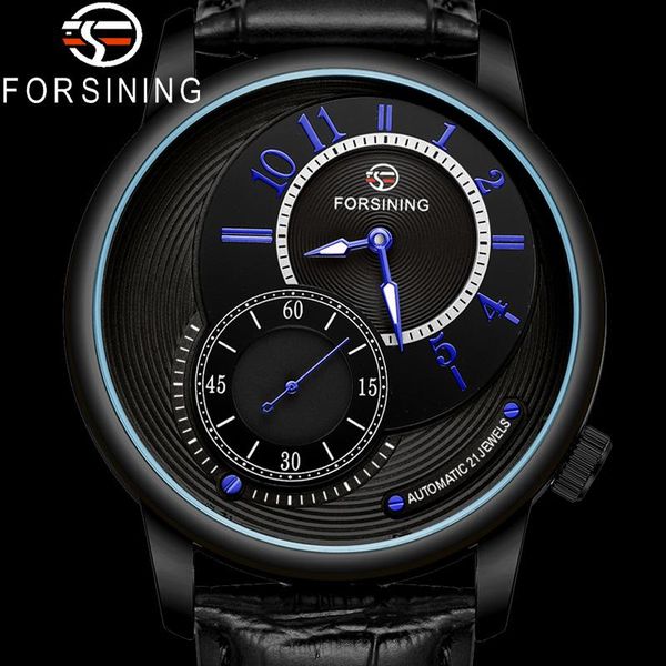 

wristwatches forsining automatic mechanical wristwatch military sport male clock genuine leather waterproof man watch 8226, Slivery;brown