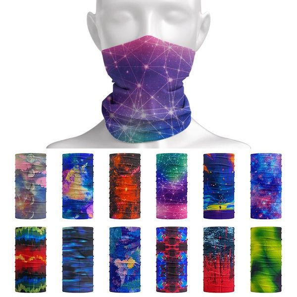 

scarves seamless balaclava magic scarf face cover starry sky head bandanas shield headband headwear men women bicycle neck warmer, Blue;gray