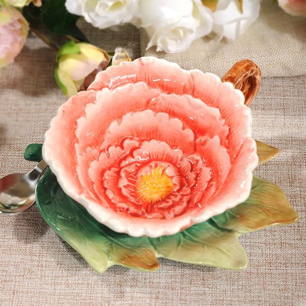 

cups & saucers european ceramic coffee cup and saucer luxury home afternoon tea set with spoon gift box canecas reusable eb5bd