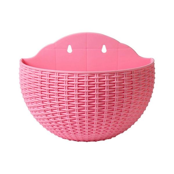 

other garden supplies 1pc imitation rattan hanging planter plant pots wall mounted outdoor balcony fence decor flower