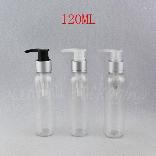 

storage bottles & jars 120ml transparent round shoulder plastic bottle , 120cc shampoo / lotion packaging empty cosmetic container