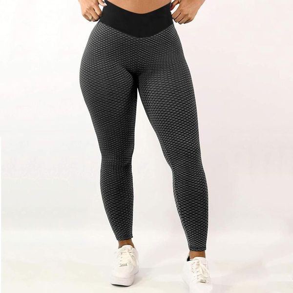 

yoga outfit women sport ruched bulifting high waist push up pants stretchy workout leggings athletic training