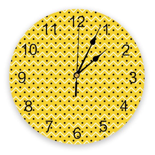

wall clocks creative geometric ripple wave dot wallpaper pvc clock digital home decor modern design living room