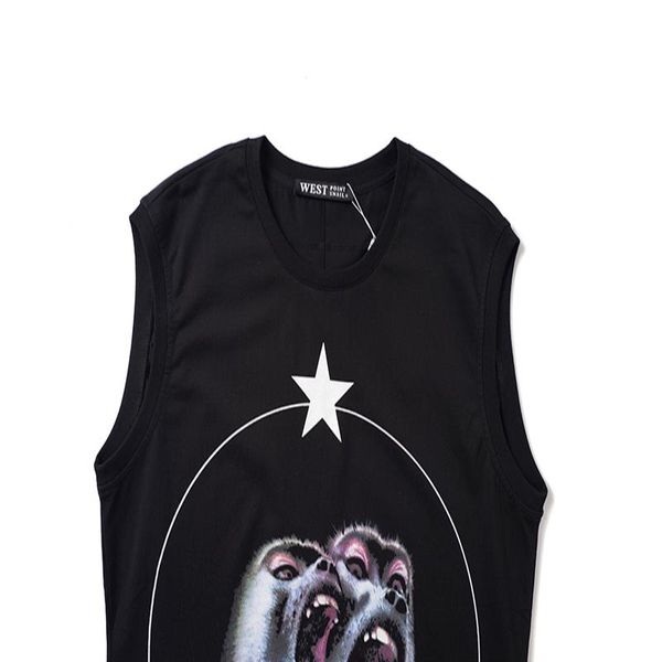 

2021 roar brand summer t star monkey shirt circle orangutan t shirt new tee men clothing designer sleeveless cotton jxblo, Black