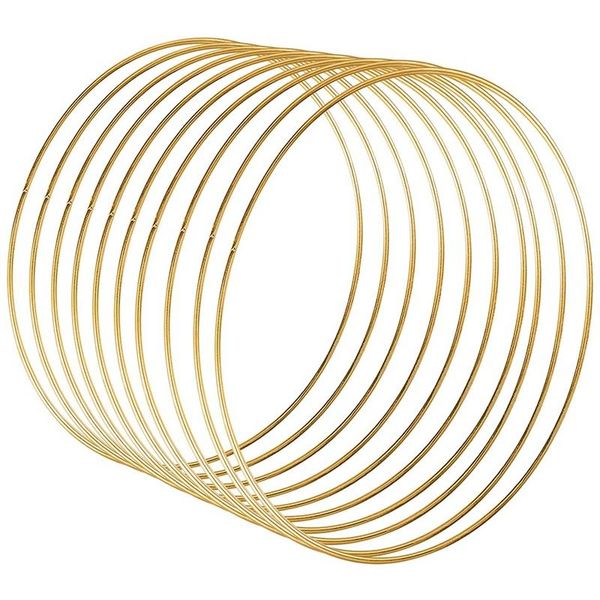 

10 pcs 30 cm large metal garland garland tel gold craft ring diy wedding wreath decoration, dream chasing and wall hanging cr