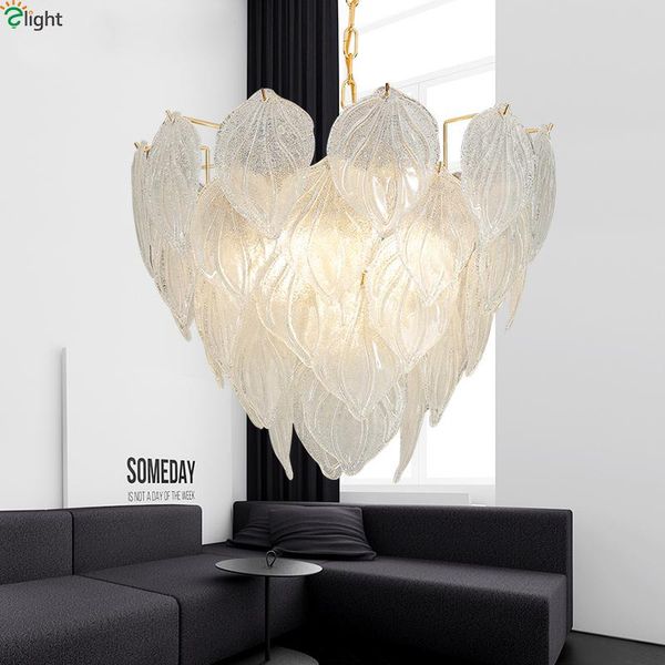 

modern glass leaf led chandeliers lighting gold metal living room led pendant chandelier lights bedroom hanging lights fixtures