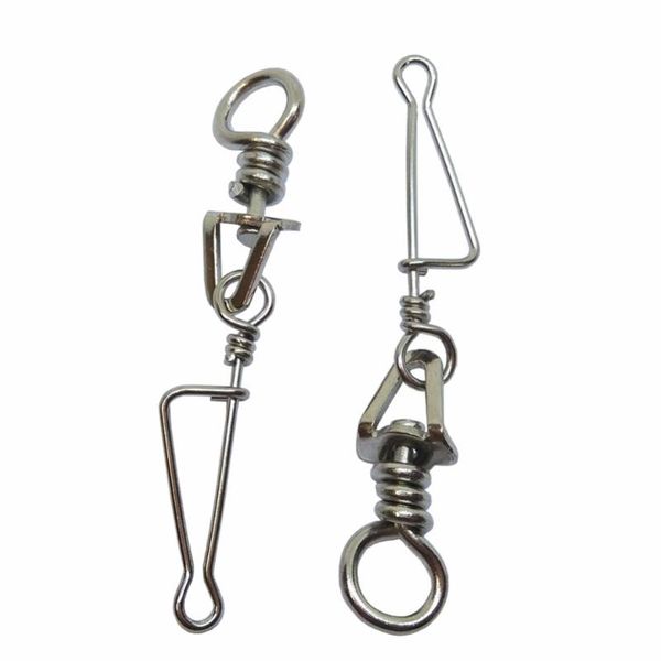 

20 pieces fishing swivel snap minus with italian snap #4 stainless steel fishing connector accessories terminal tackle