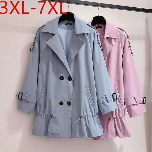 

women's jackets spring autumn plus size jacket for women large casual loose long sleeve lapel coats pink blue 3xl 4xl 5xl 6xl 7xl, Black;brown