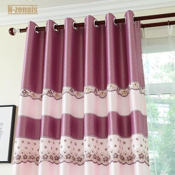 

curtain & drapes custom small rose stitching shading for bedroom balcony and living room translucidus (shading rate 41%-85%)