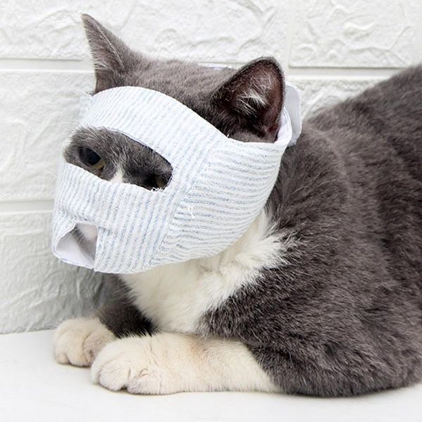 

breathable mesh muzzles prevent cats from biting chewing anti bite