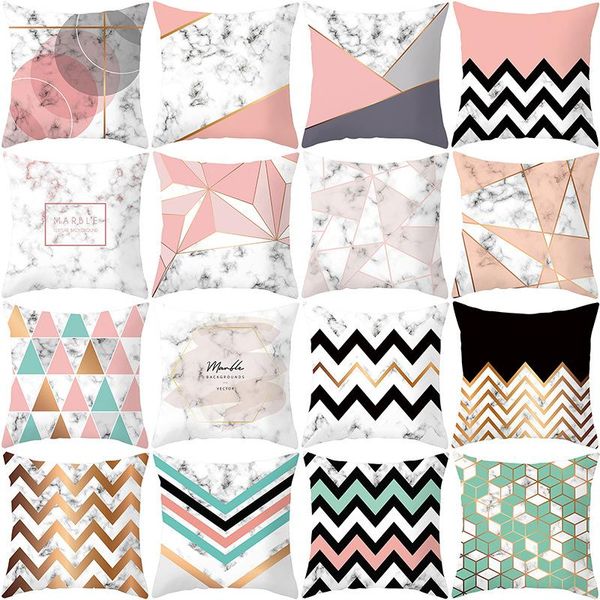 

cushion/decorative pillow marble geometric printing square case custom car cushion sofa softness cover