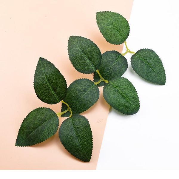 

10pcs artificial plants silk green leaf wedding decorative flowers wreaths christmas decorations for home diy gifts ros jllemo