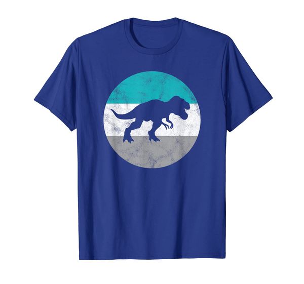 

t-rex dinosaur retro gift for men women boys girls t-shirt, White;black