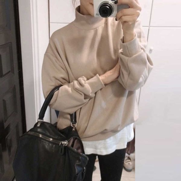 

fashion hoodie women 9 colors streetwear fleece pullover black femme long sleeve korean style pink women clothing 210625