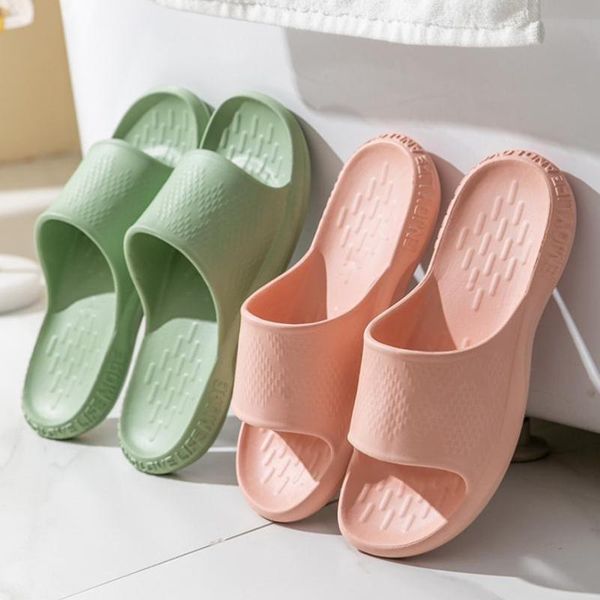 

slippers women indoor bathroom soft eva couples summer shoes light weight female male home shower slipper ladies platform slides, Black