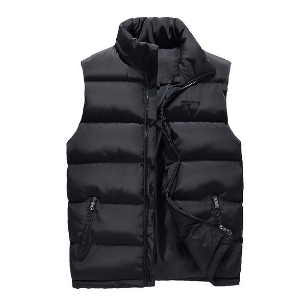 

autumn and winter new vest korean slim collar down cotton clothes large men's jacket, Black;white