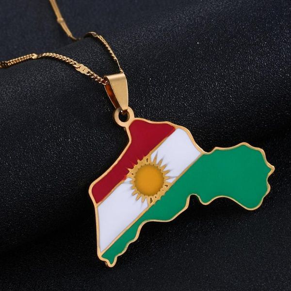 

pendant necklaces stainless steel kurdistan map trendy kurdish jewelry, Silver