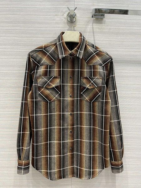 

women's blouses & shirts 2021 early spring clothing temperament british style commuter plaid color matching loose shirt coat, White