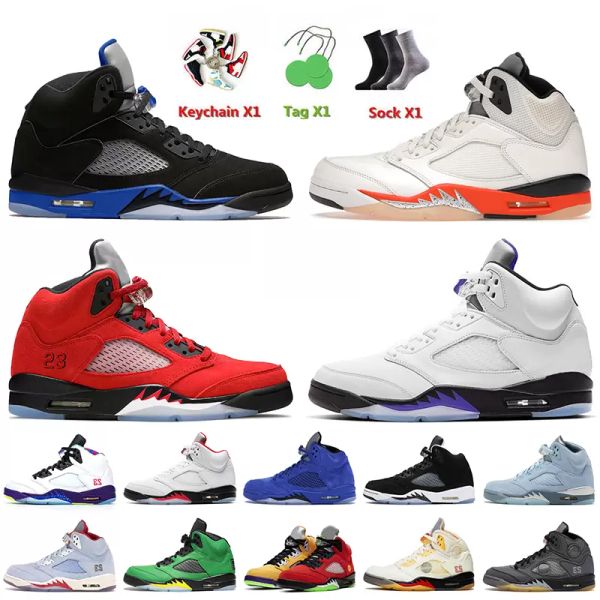 

jumpman 5 mens basketball shoes 2022 concord 5s racer blue shattered backboard raging bull with socks bluebird sail oreo unc jade horizon tr