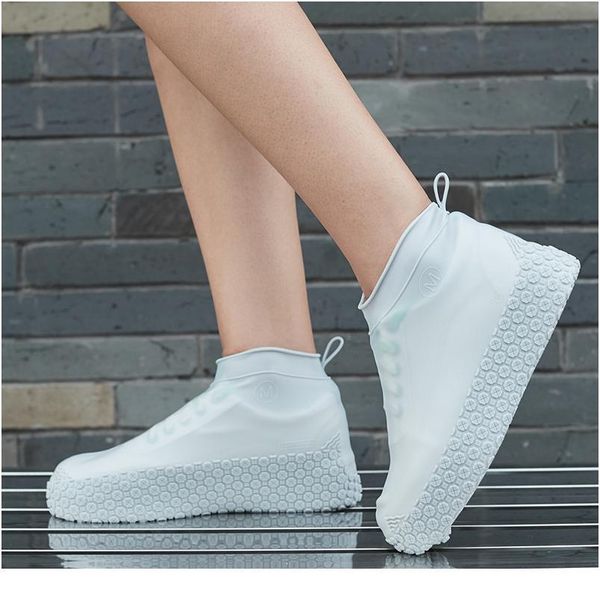 

rain sile boots waterproof rubber boots non-slip water wear resistant shoes cover rainy day for men a jllkgh