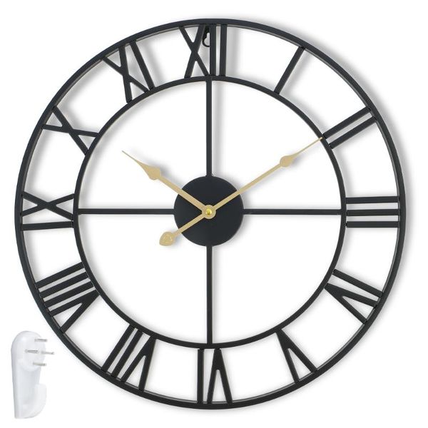 

wall clocks 47cm clock vintage home decor living room roman round shape numerals hanging ornament decoration
