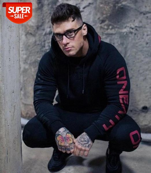 

Sport suits Men 2020 Brand Fitness Suits autumn Men Set Long Sleeve pullover men Hoodies+Pants Men's Sets Gyms Sportswear Suit #Bb2u, Gray
