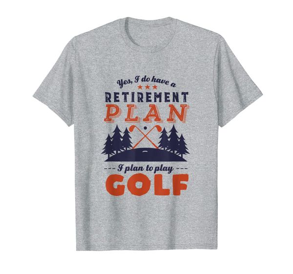 

i have retirement plan to play golf funny vintage retired t-shirt, White;black